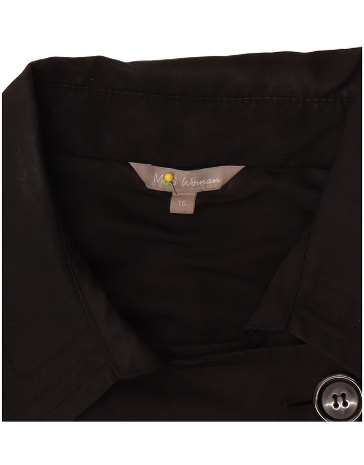 Marks & Spencer Γυναικεία καμπαρντίνα UK 16 Large Black Polyester