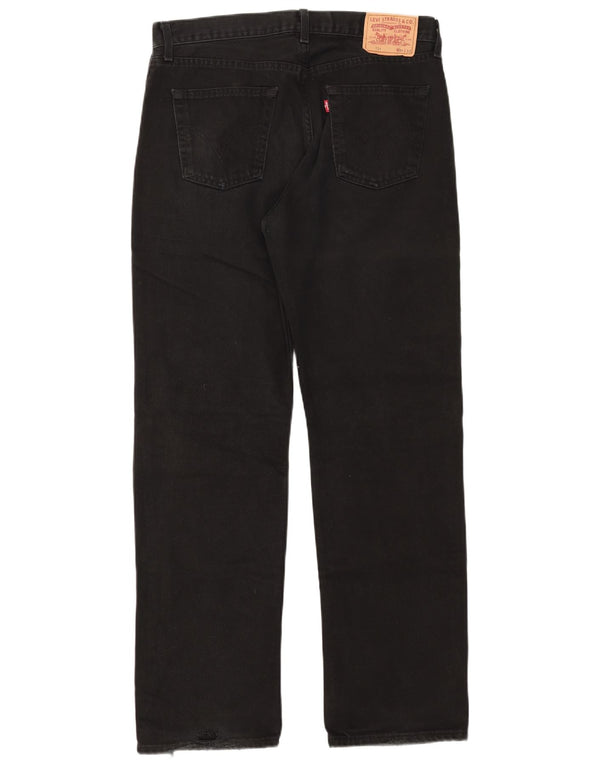 Levi's Mens 751 Straight Jeans W34 L32 Μαύρο βαμβακερό