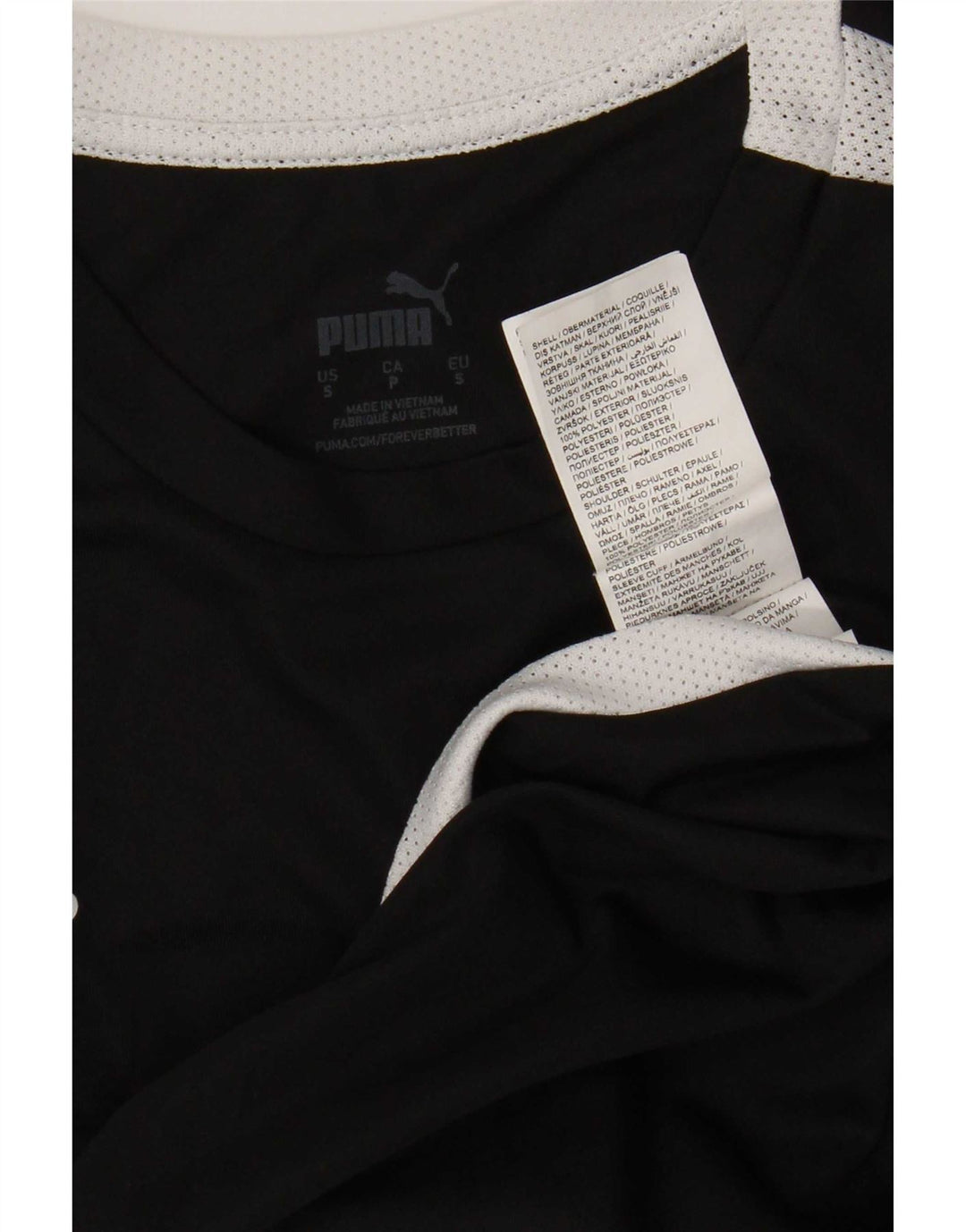 Ανδρικό T-Shirt Puma Top Small Black Colourblock Πολυεστέρας
