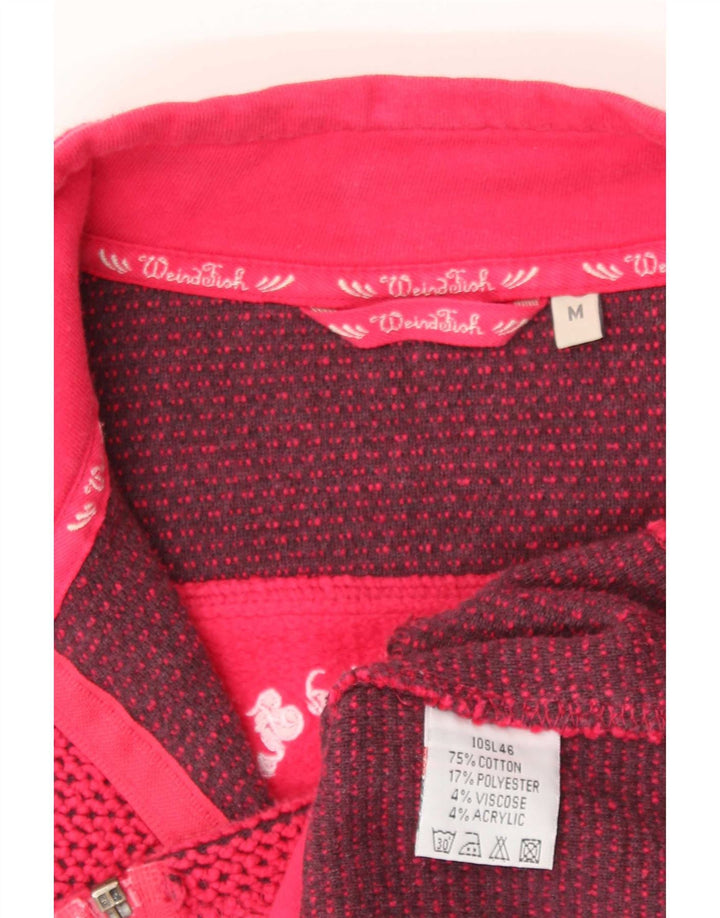 Γυναικείο πουλόβερ Weird Fish Cardigan UK 14 Μεσαίο κόκκινο βαμβακερό