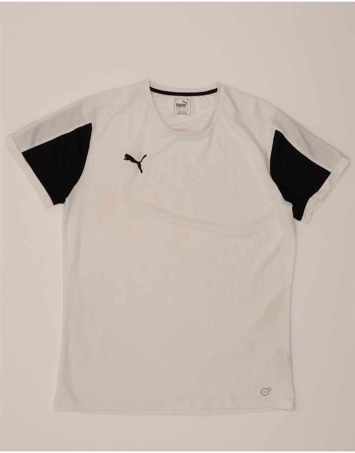Ανδρικό T-Shirt Puma Top Large White Colourblock Polyester