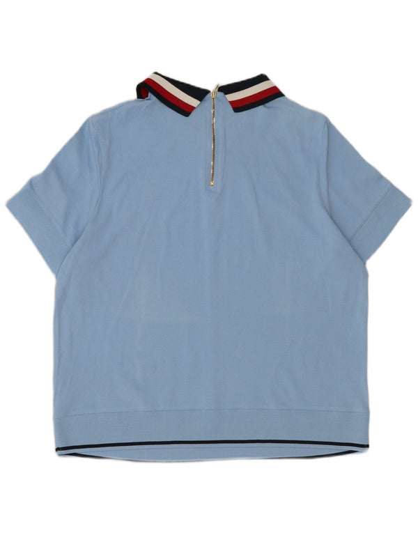 Tommy Hilfiger Γυναικείο Πόλο Μπλουζάκι UK 18 XL Μπλε ριγέ βαμβακερό