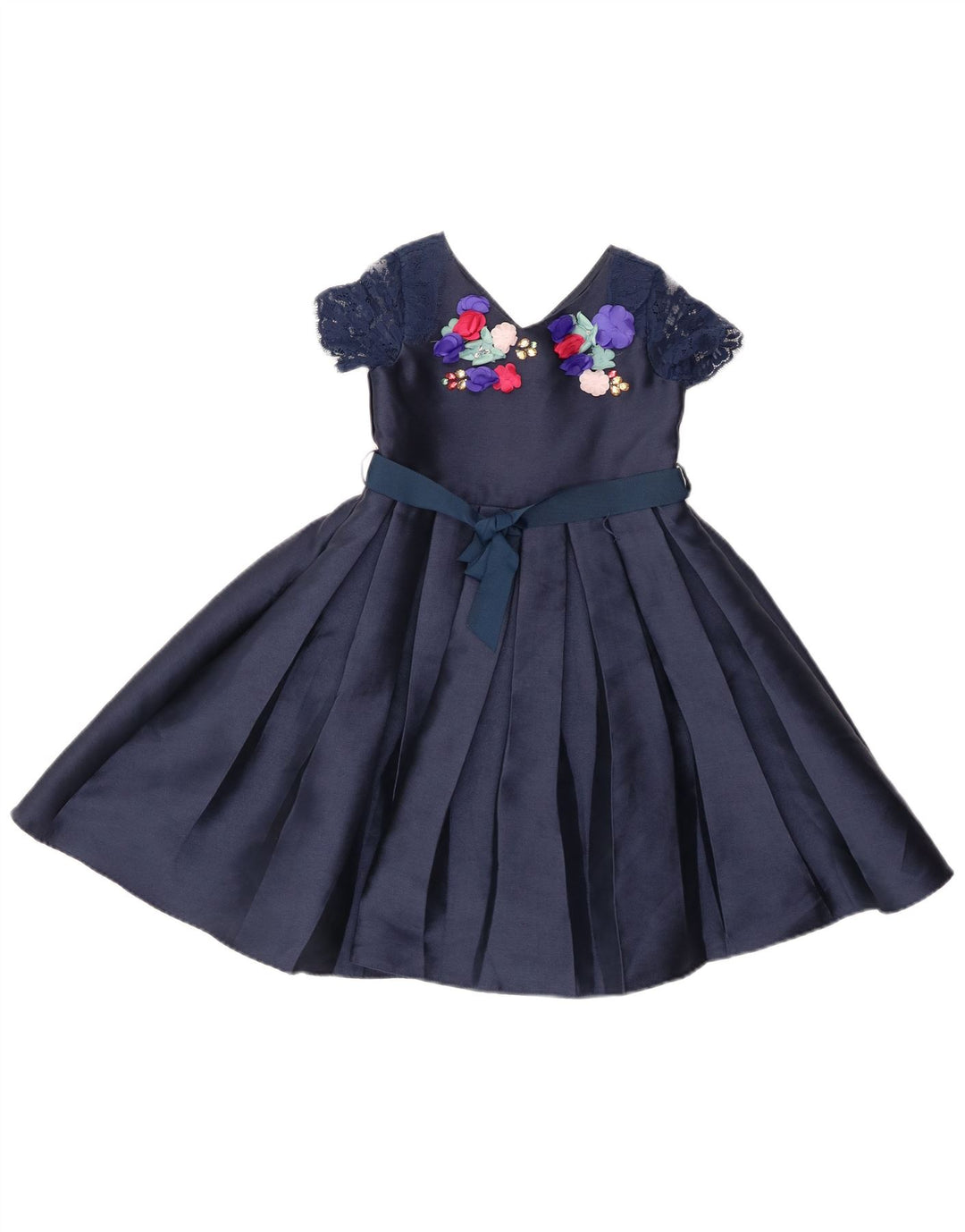 Φόρεμα MONSOON Girls A-Line 9-10 Years Navy Blue Floral Polyester