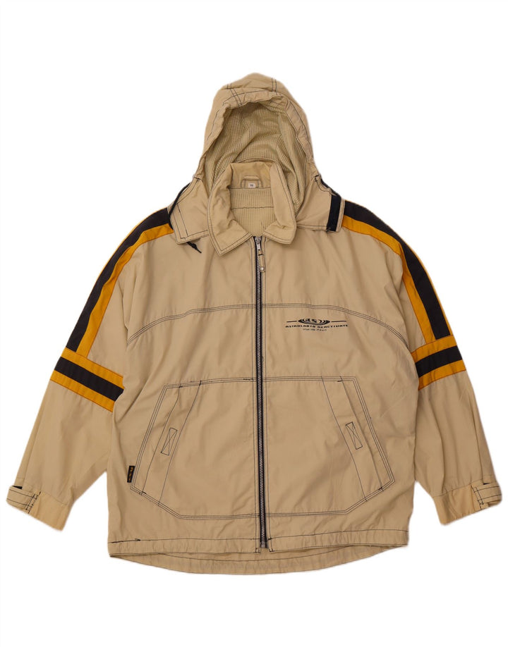 ASTROLABIO Ανδρικό μπουφάν βροχής με κουκούλα IT 50 μεγάλο πράσινο βαμβακερό χρώμα