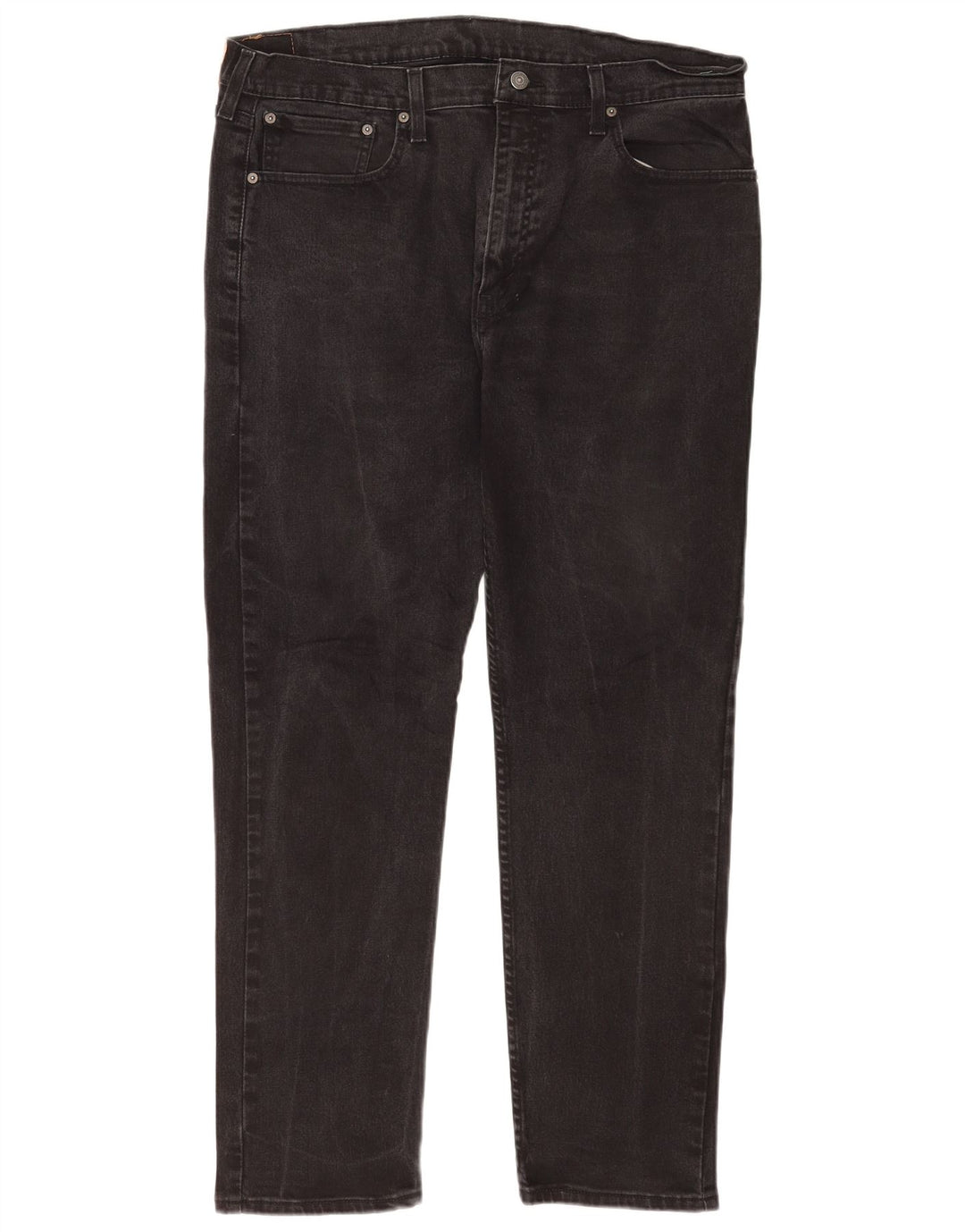 Levi's Mens 502 Tapered Jeans W38 L32 Μαύρο βαμβακερό