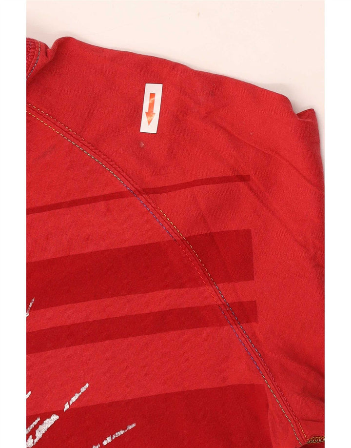 Jack & Jones Ανδρικό γραφικό τοπ μακρυμάνικο μεγάλο κόκκινο βαμβακερό