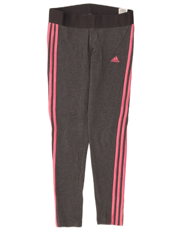 Γυναικείο κολάν Adidas UK 12/14 Μεσαίο γκρι βαμβακερό