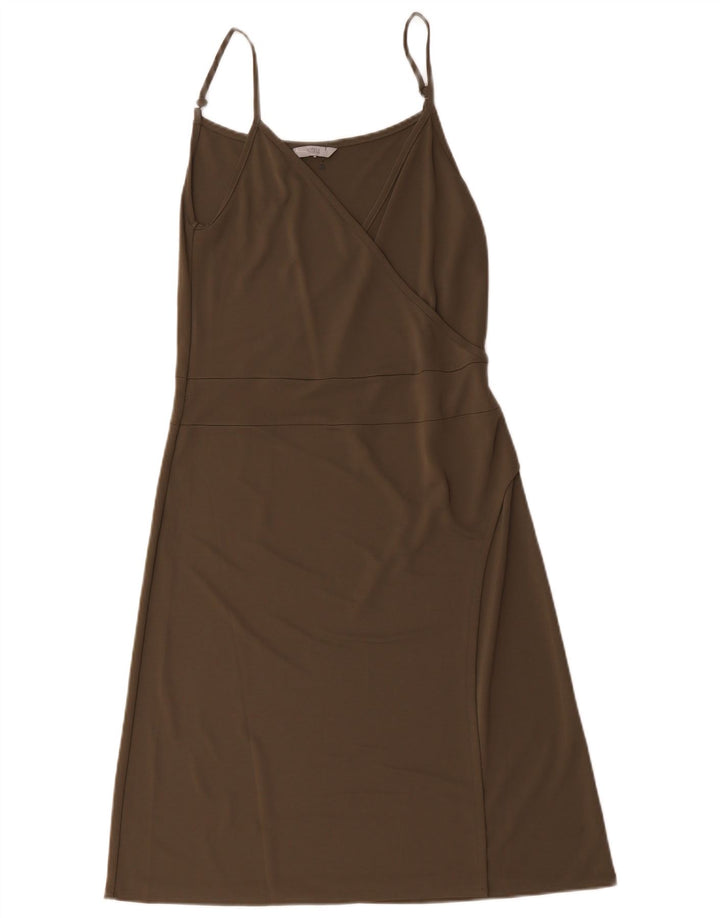 Marks & Spencer Γυναικείο Αμάνικο Φόρεμα A-Line UK 12 Medium Khaki