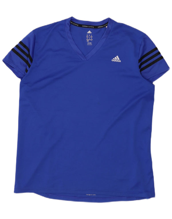Γυναικείο T-Shirt Climalite ADIDAS Top UK 20/22 XL Μπλε πολυεστέρας