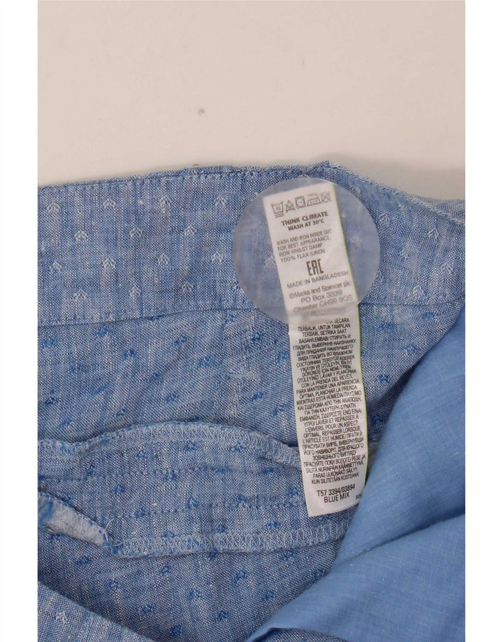 Marks & Spencer Γυναικείο σορτς Chino UK 12 Medium W32 Μπλε γεωμετρικό