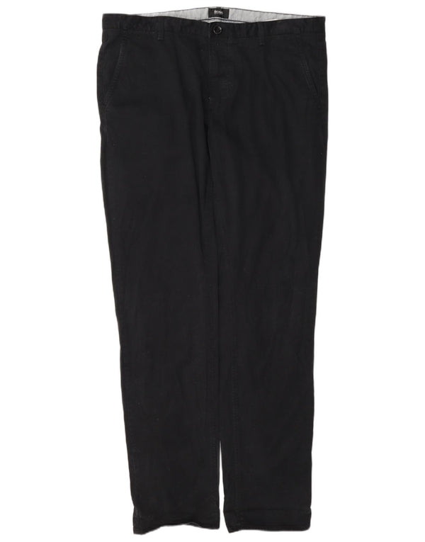Ανδρικό ίσιο παντελόνι Chino Hugo Boss EU 52 XL W36 L32 Navy Blue Cotton