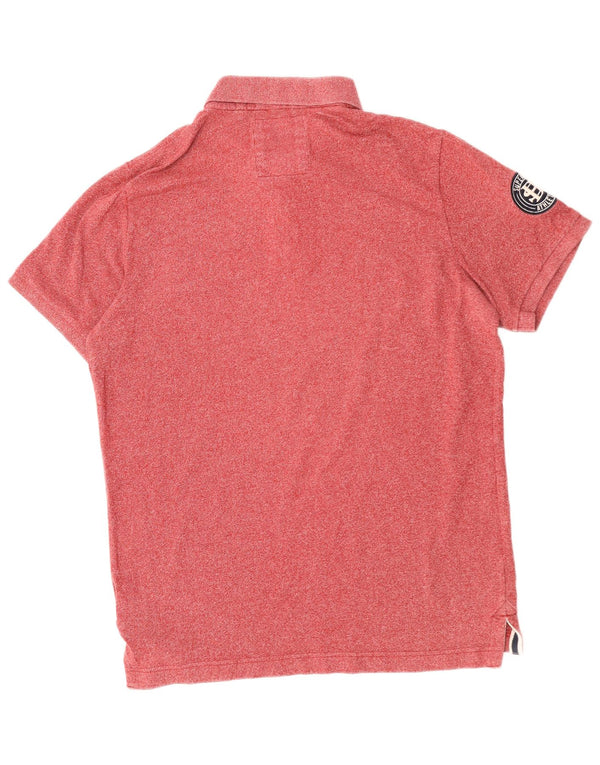SUPERDRY Mens Classic Fit Polo Shirt 2XL Red Cotton