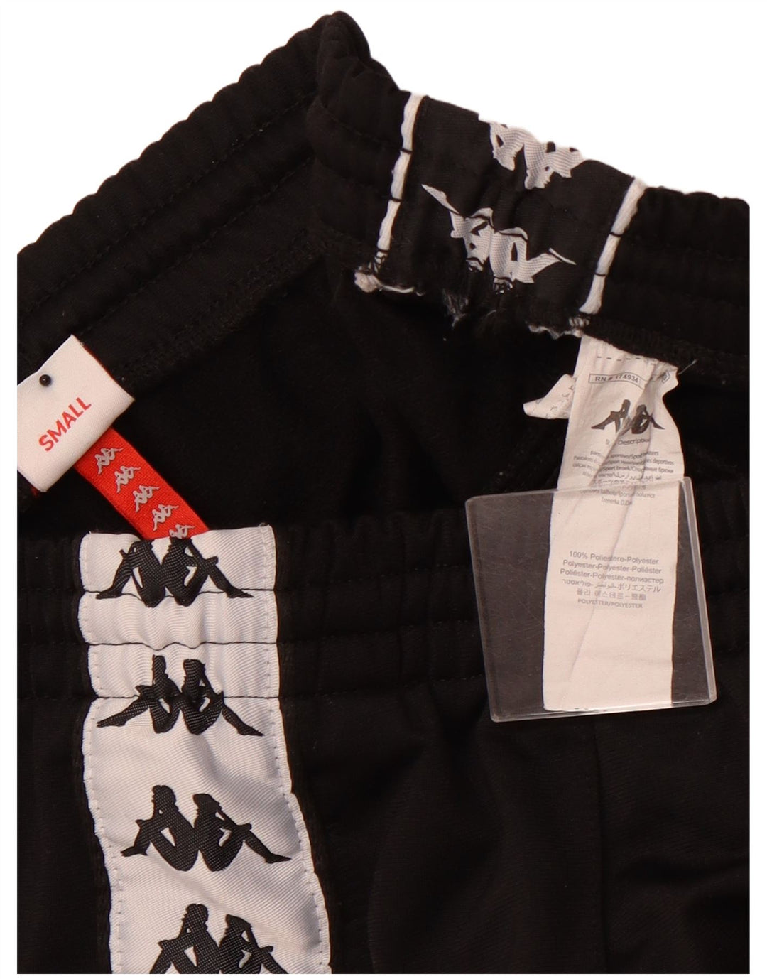 KAPPA Ανδρική φόρμα γραφική Παντελόνι Joggers Μικρό Μαύρο Πολυεστέρα