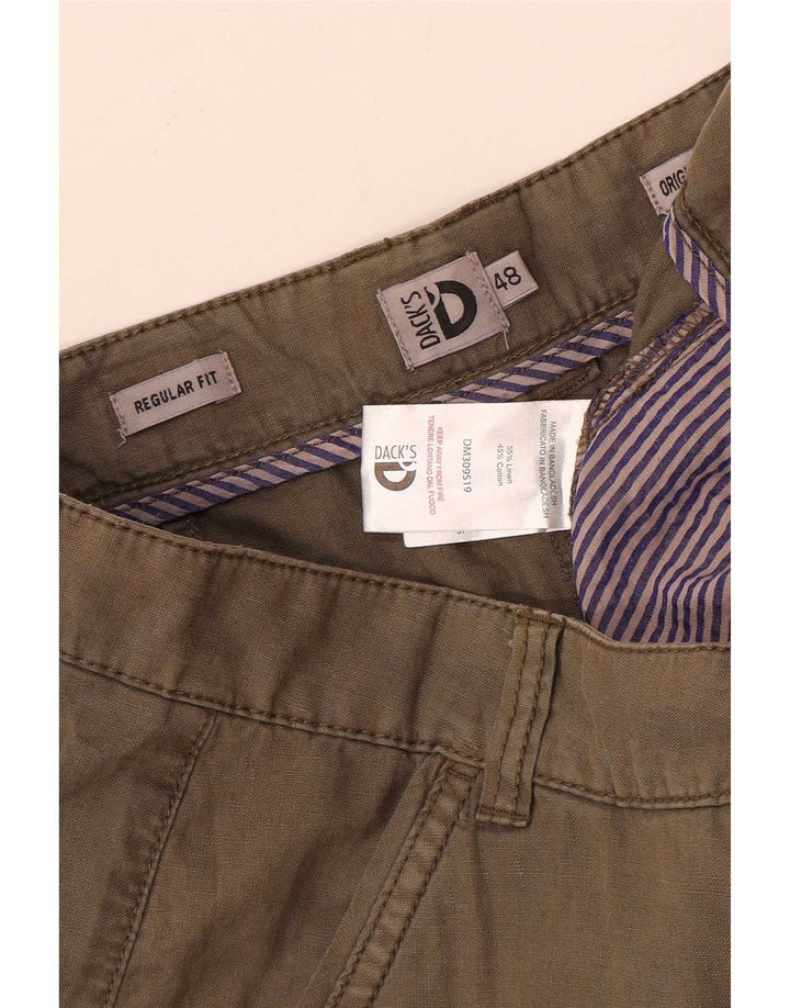 Ανδρικά σορτς Chino Dack's Regular Fit IT 48 Medium W32 Χακί λευκά είδη