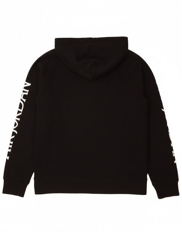 JORDAN Boys Graphic Hoodie Jumper 12-13 Years Large Black