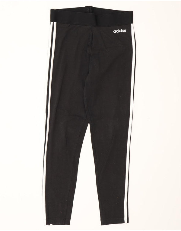 Γυναικείο κολάν Adidas UK 12/14 Μεσαίο μαύρο βαμβακερό