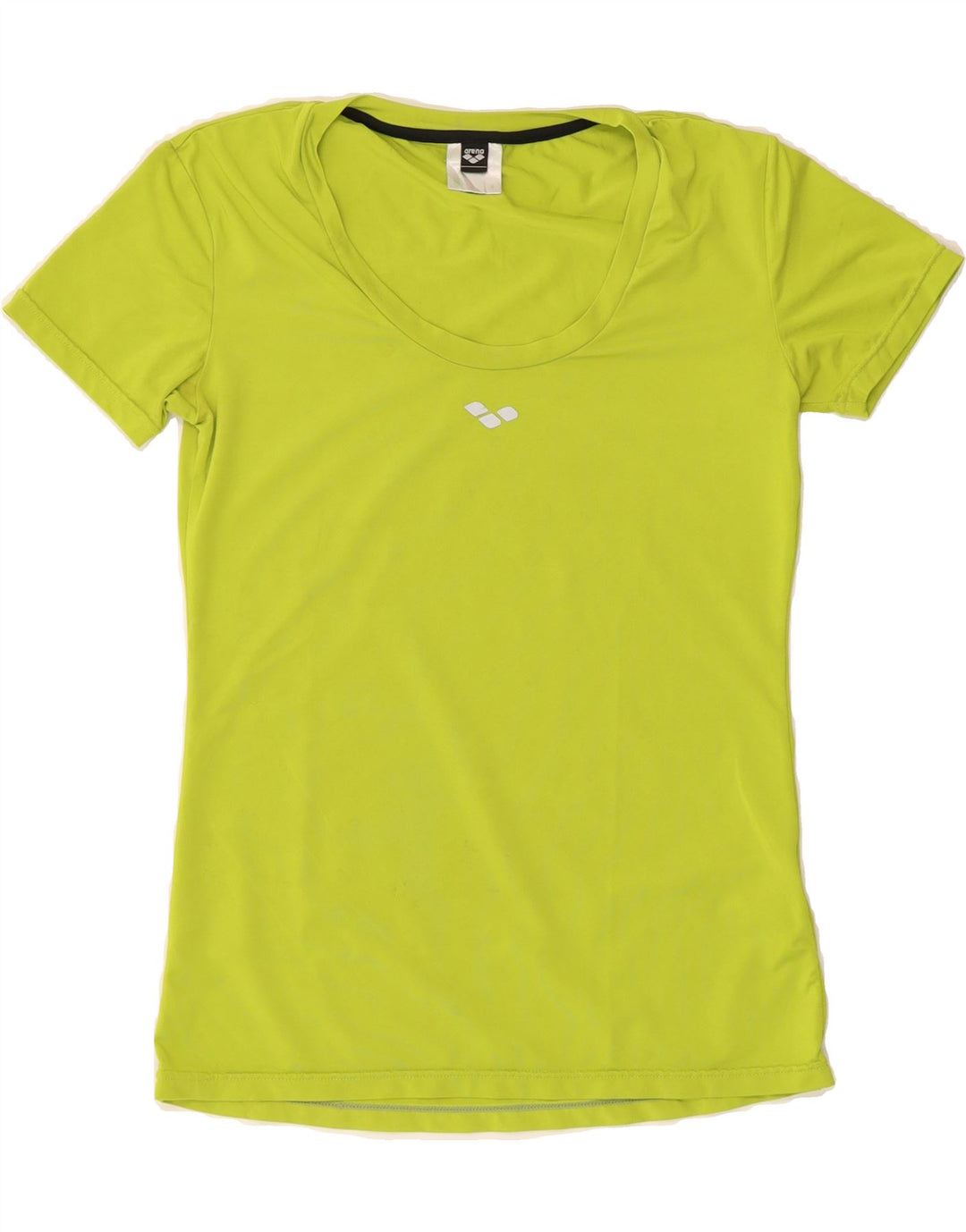 ARENA Womens T-Shirt Top UK 12 Medium Green Polyester Vintage Arena and Second-Hand Arena from Messina Hembry 