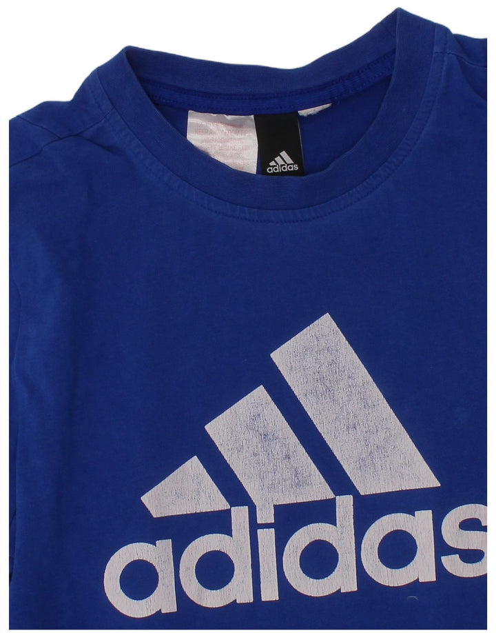 Adidas Boys Graphic T-Shirt Top 10-11 Years Blue