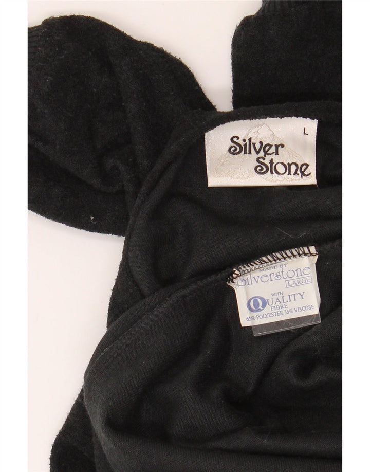 VINTAGE Womens Full Tracksuit UK 16 Large  Black Polyester Vintage Vintage and Second-Hand Vintage from Messina Hembry 