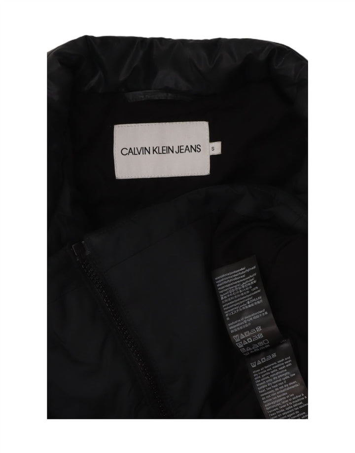 CALVIN KLEIN JEANS Womens Padded Jacket UK 10 Small Black Polyester