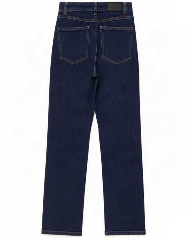 MINT VELVET Γυναικείο ίσιο τζιν UK 8 Small W26 L27 Navy Blue Cotton