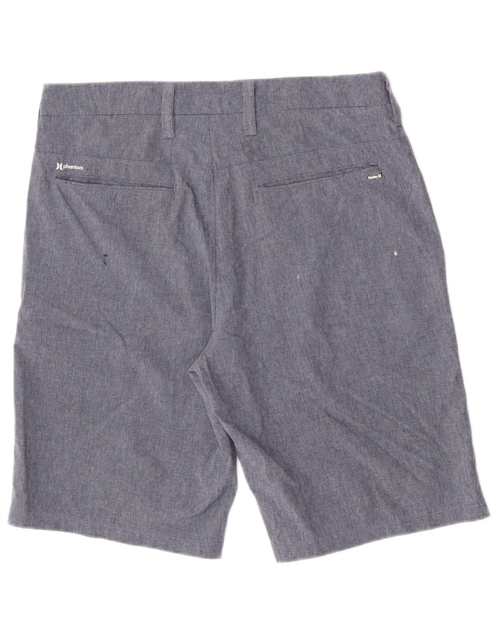 Hurley Ανδρικό σορτς Chino κανονικό μεσαίο W30 μπλε πολυεστέρας