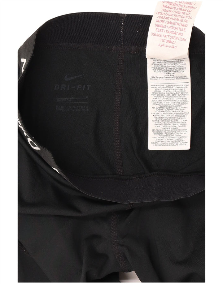 Γραφικό κολάν NIKE Girls Dri Fit 12-13 ετών Μεγάλο μαύρο πολυεστέρα