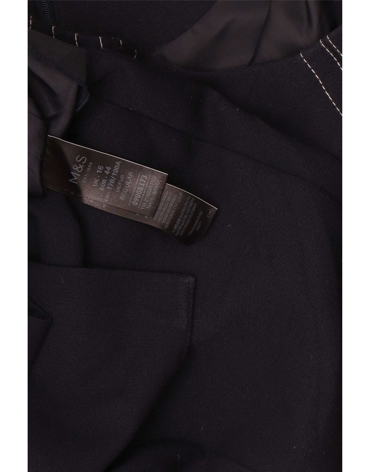 Γυναικείο φόρεμα με θήκη Marks & Spencer UK 16 Large Navy Blue Polyester