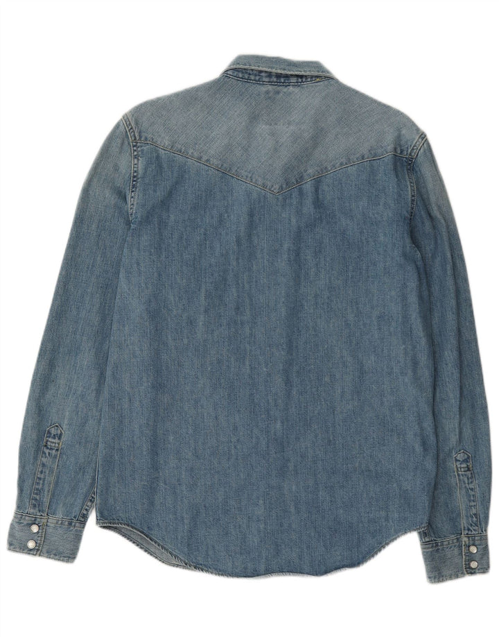 Ανδρικό τζιν πουκάμισο Levi's Slim Fit, μεσαίο μπλε βαμβακερό