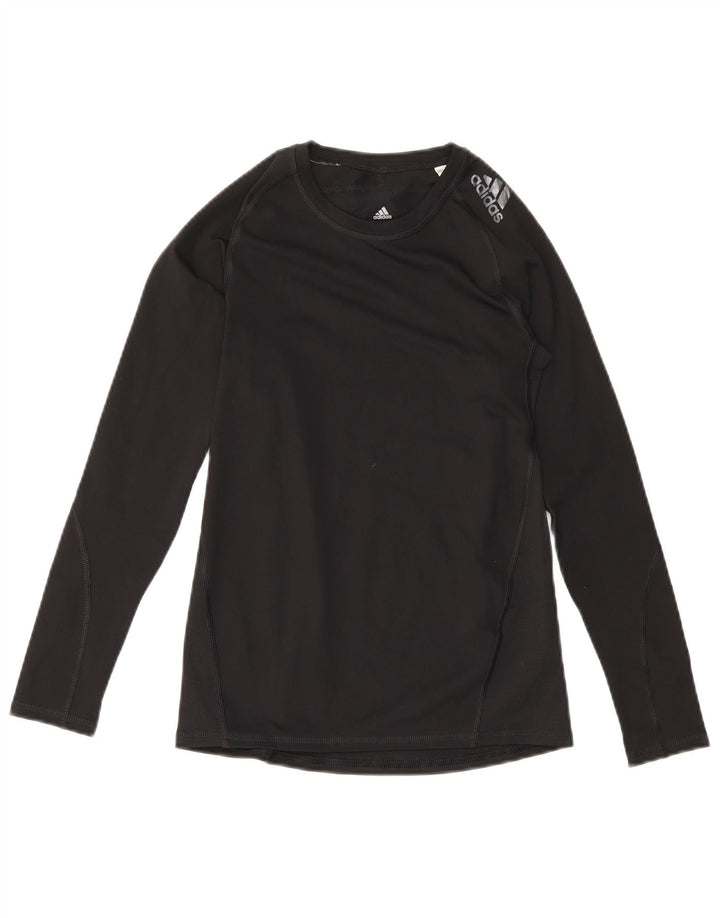 Adidas Boys Climacool Top μακριά μανίκια 13-14 ετών μαύρο πολυεστέρα