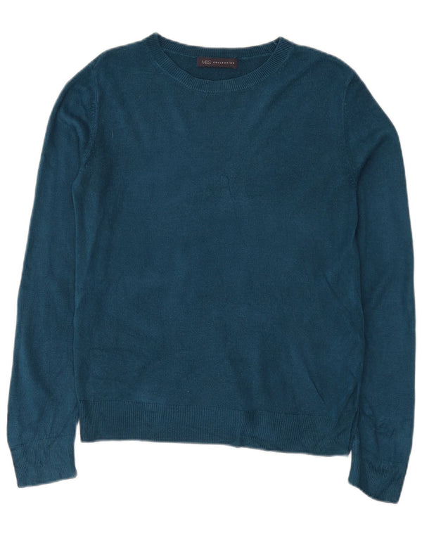 Marks & Spencer Γυναικείο πουλόβερ με λαιμόκαυστο UK 10 Small Navy Blue