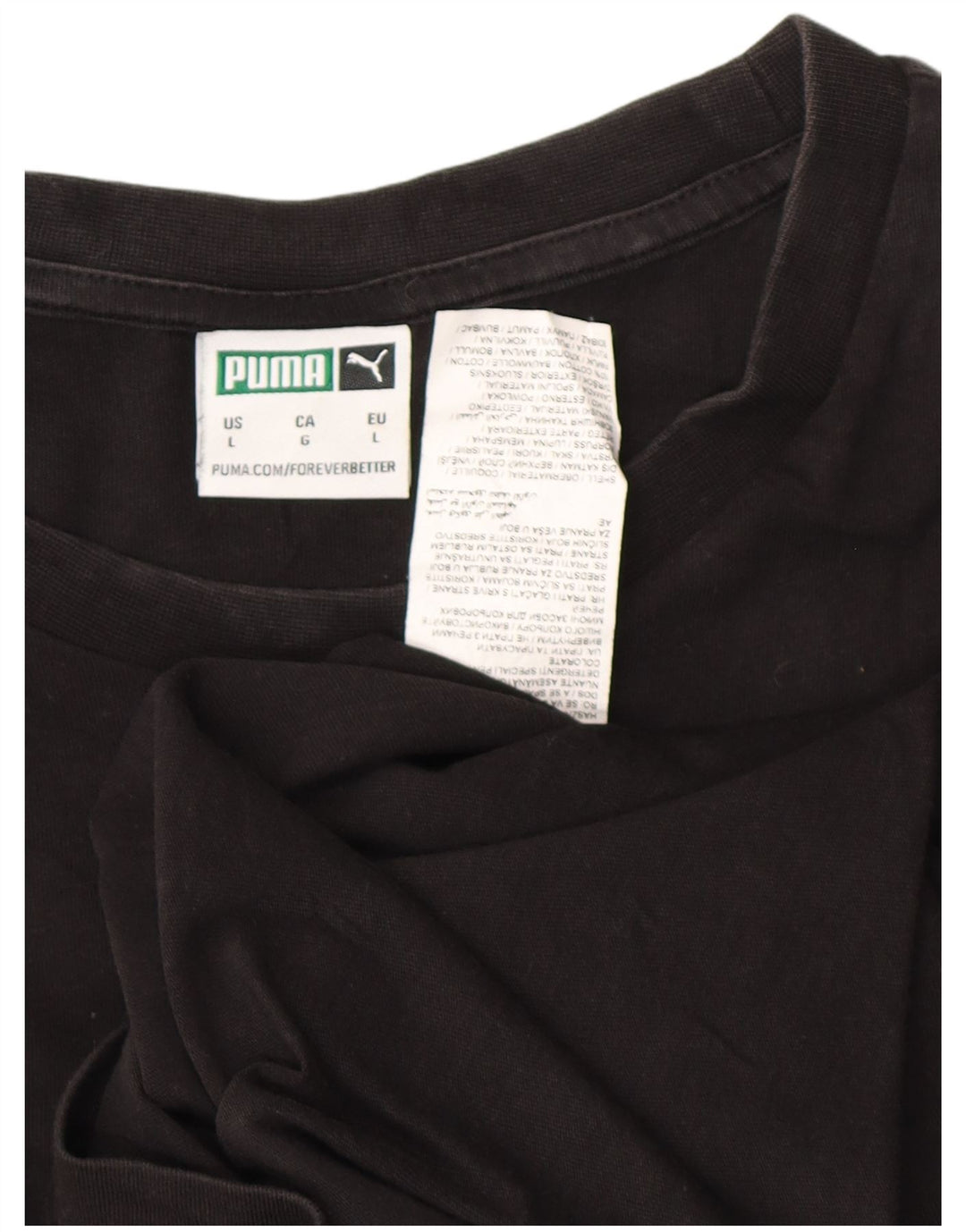 Ανδρικό γραφικό μπλουζάκι Puma, μεγάλο μαύρο βαμβακερό