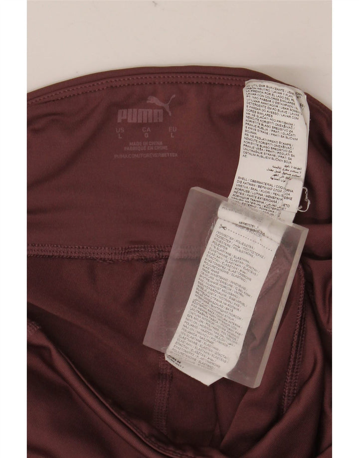 Γυναικείο κολάν PUMA Crop UK 16 Large μπορντό πολυεστέρας