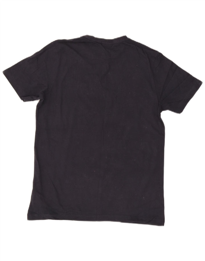 Ellesse Ανδρικό γραφικό T-Shirt Top Large Navy Blue από βαμβάκι