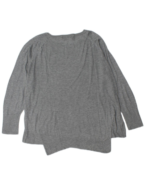 Zara Γυναικείο πουλόβερ με λαιμόκοψη μεγάλου μεγέθους UK 16 Large Grey