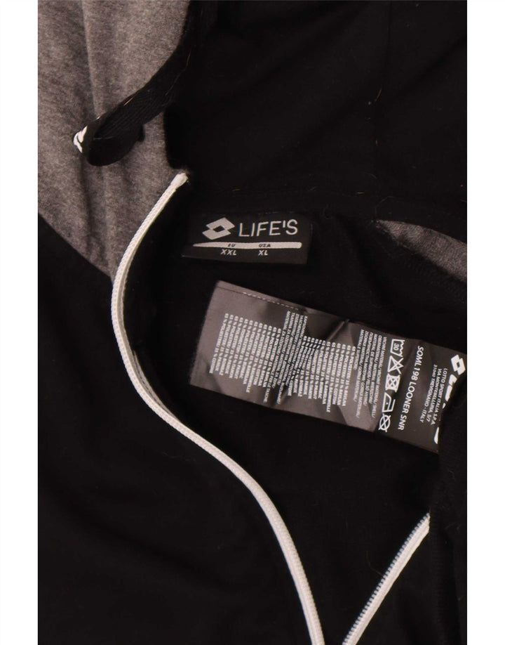Ανδρικό πουλόβερ Lotto Zip Hoodie XL Μαύρο Colourblock Πολυεστέρας