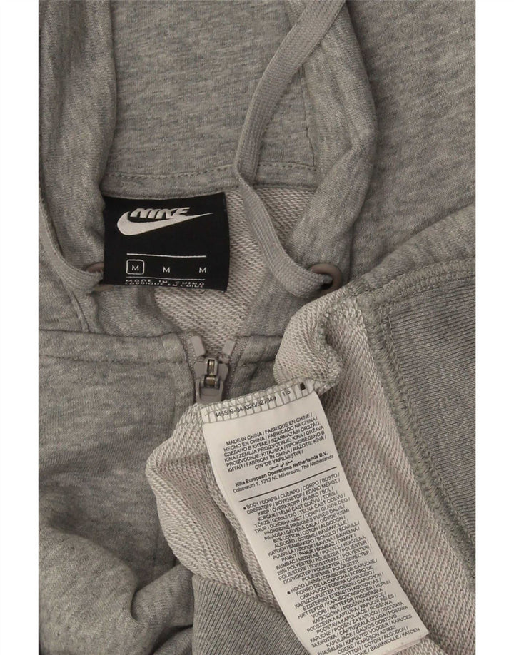 Ανδρικό πουλόβερ Nike με φερμουάρ με κουκούλα, βαμβακερό μεσαίο γκρι