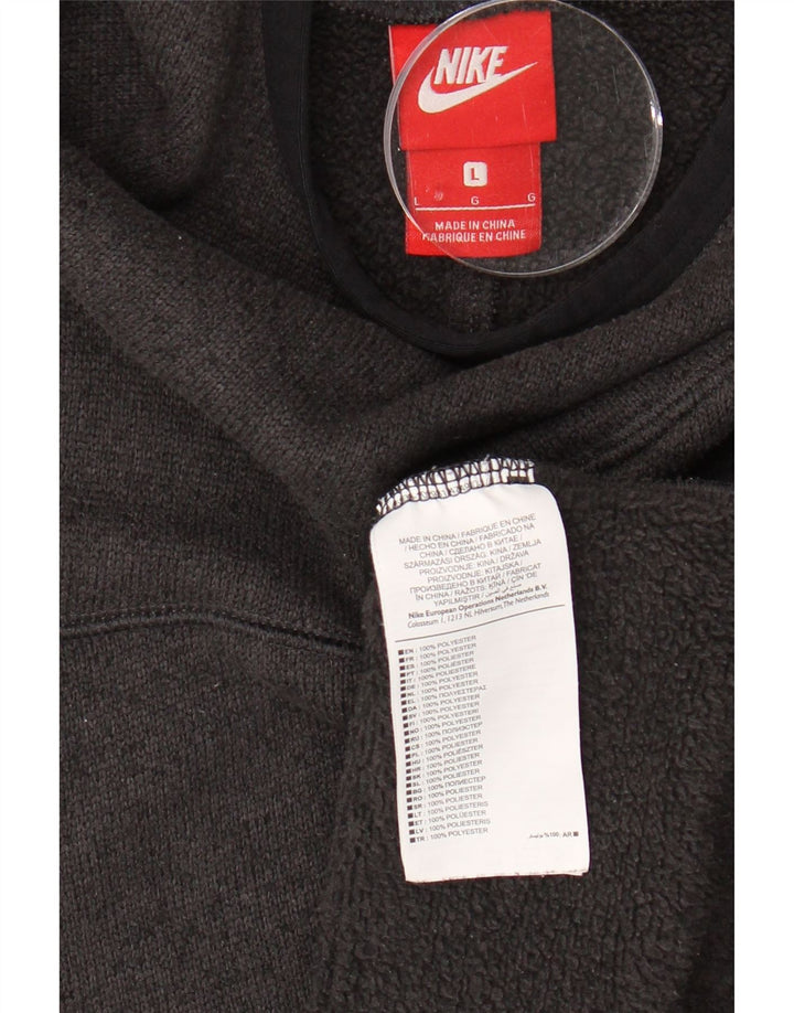 NIKE Mens Hoodie Jumper Large Grey Polyester Vintage Nike and Second-Hand Nike from Messina Hembry 