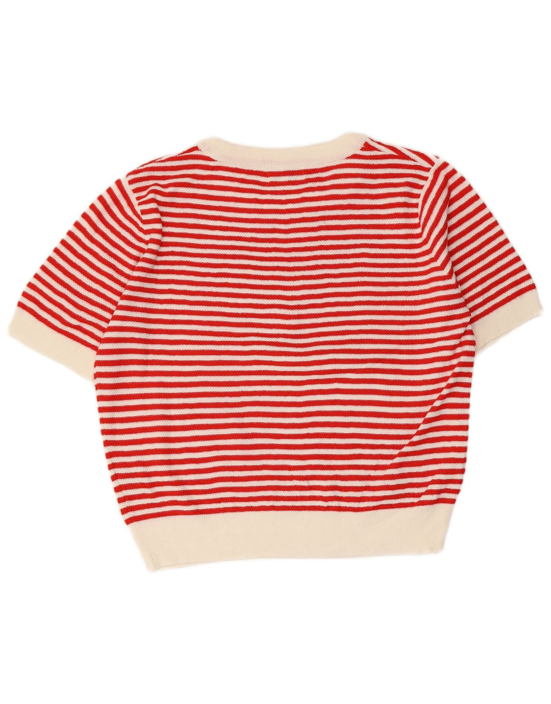 PEPALOVES Γυναικείο πουλόβερ με λαιμόκοψη UK 14 μεσαίο κόκκινο ριγέ