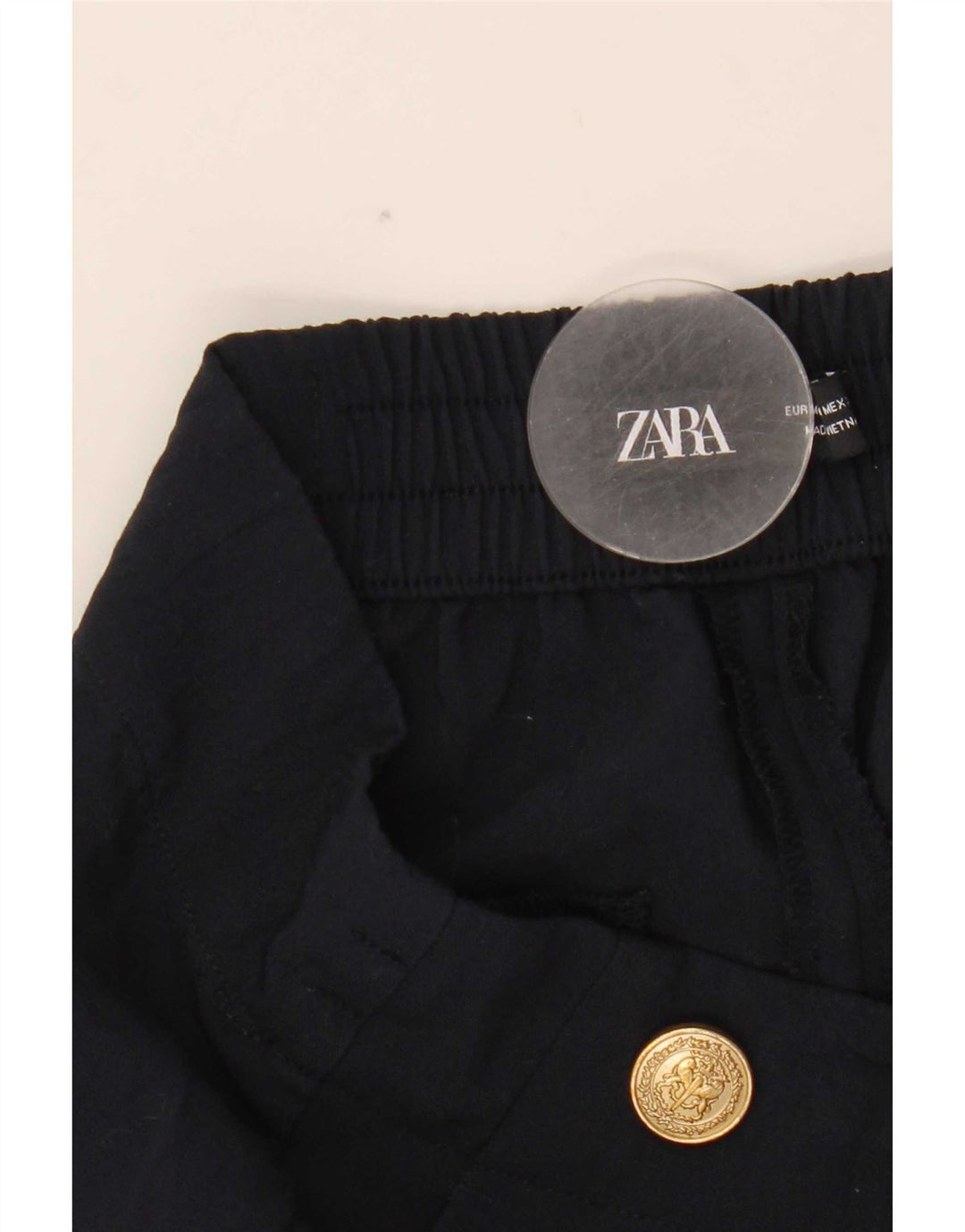 Zara Γυναικείο κωνικό παντελόνι Chino Medium W28 L26 Navy Blue Polyester