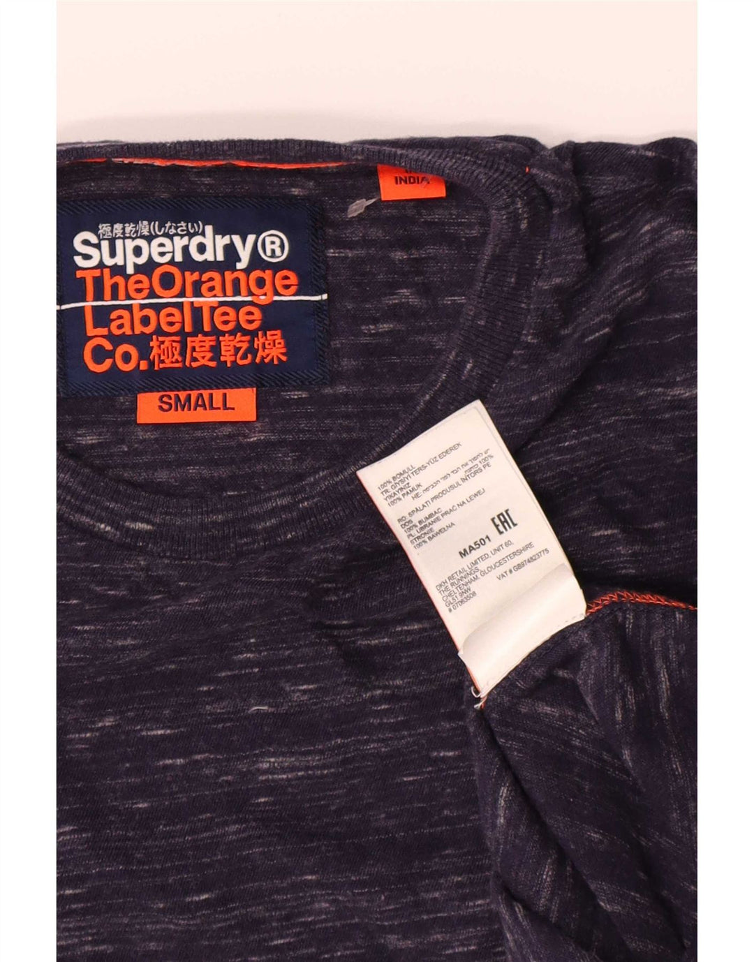 Ανδρικό μπλουζάκι Superdry, μακρυμάνικο, βαμβακερό σε μπλε ναυτικό