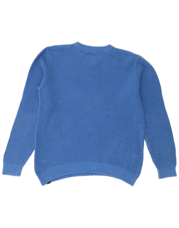 Fat Face Ανδρικό πουλόβερ Regular Fit Crew Neck Jumper μεγάλο μπλε βαμβακερό