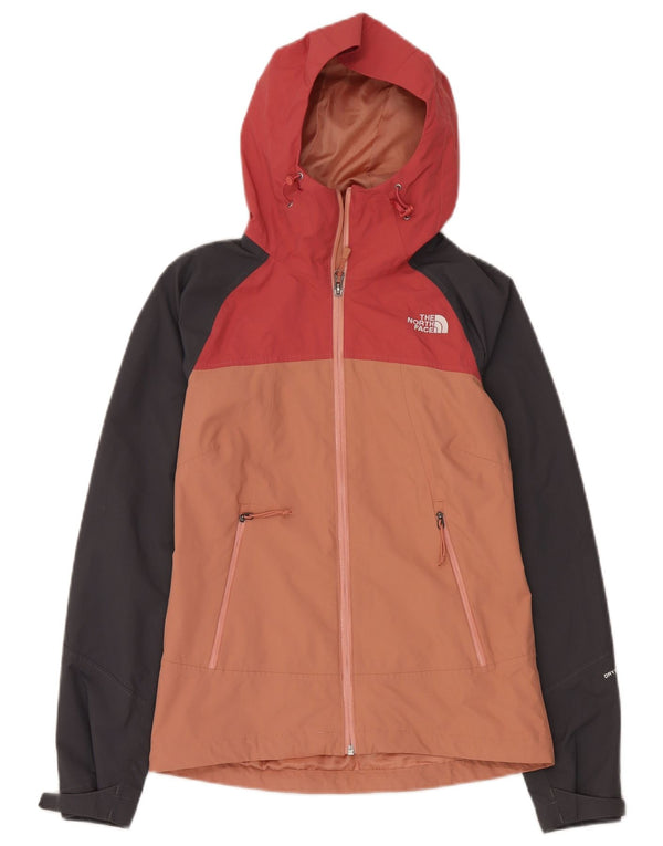 THE NORTH FACE Womens Hooded Windbreaker Jacket UK 6 XS Orange Colourblock