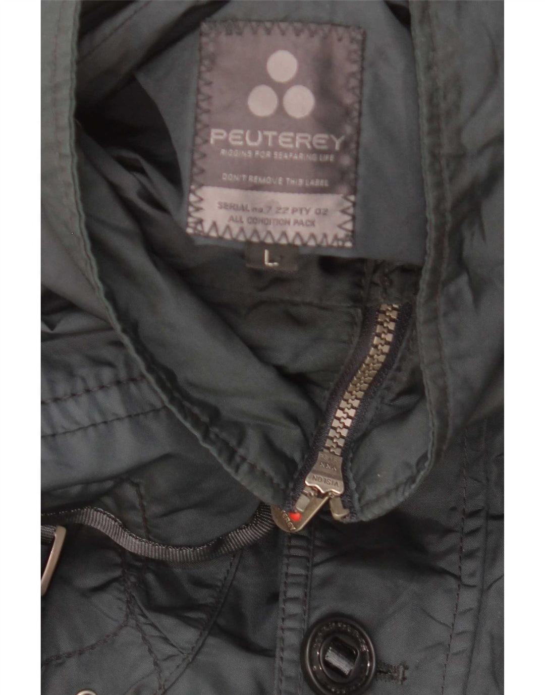 PEUTEREY Mens Utility Jacket UK 40 Large Grey Polyamide