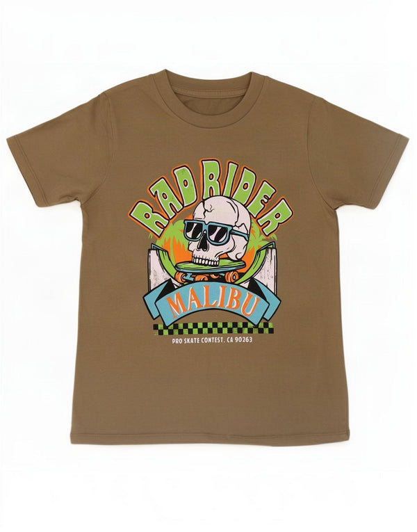 Dunnes Stores Boys Graphic T-Shirt Top 5-6 Years Khaki Cotton