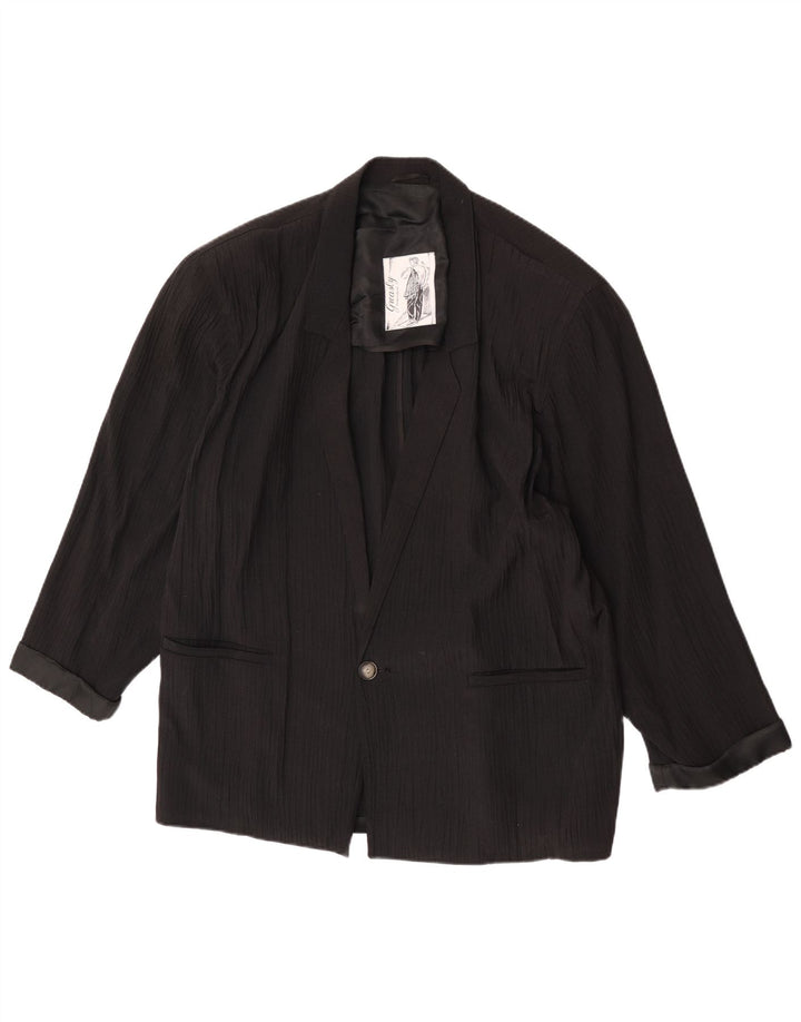 Vintage Ανδρικό σακάκι με 1 κουμπί UK 40 Large Black