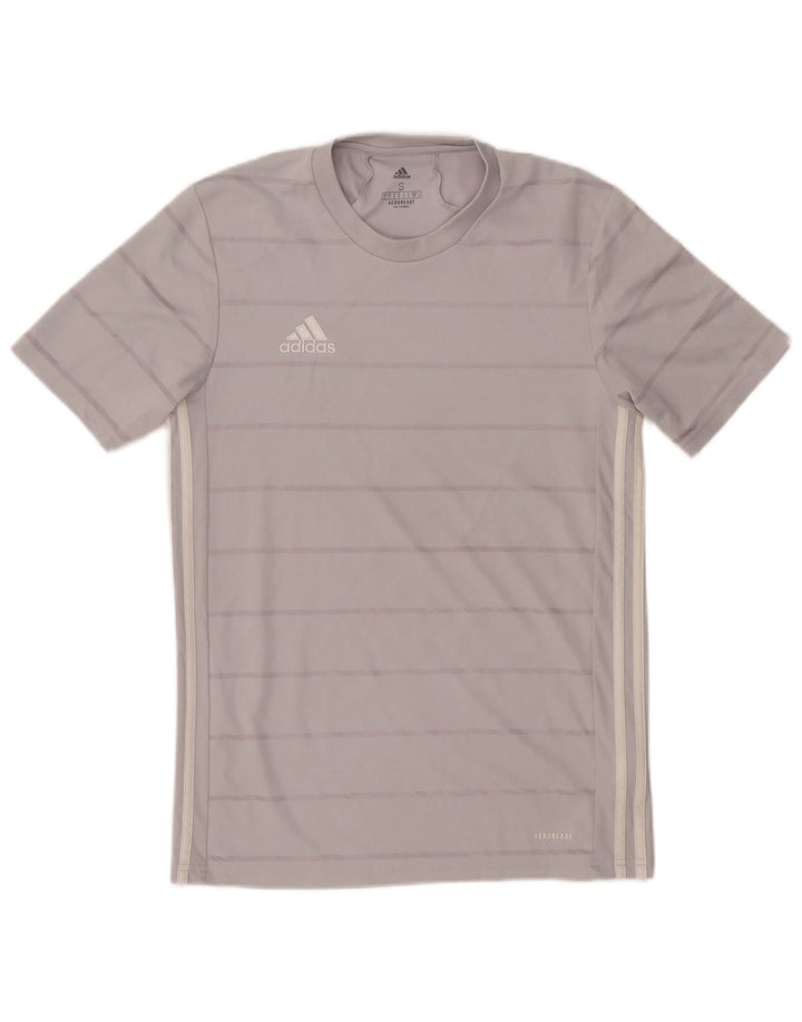 Adidas Ανδρικό T-Shirt Aeroready Κορυφαίο μικρό γκρι ριγέ πολυεστέρα