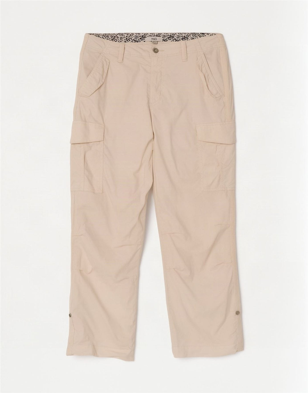 Marks & Spencer Γυναικείο Παντελόνι Cargo UK 14 Large W34 L29 Off White