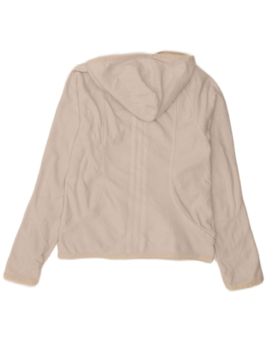 Adidas Γυναικείο Fleece Jacket UK 12 Medium White Polyester