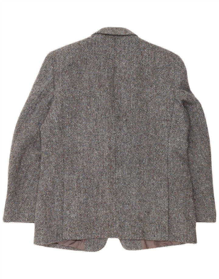 Ανδρικό μπουφάν Harris Tweed 2 κουμπιά σακάκι UK 44 2XL μαλλί με μπλε κουμπιά